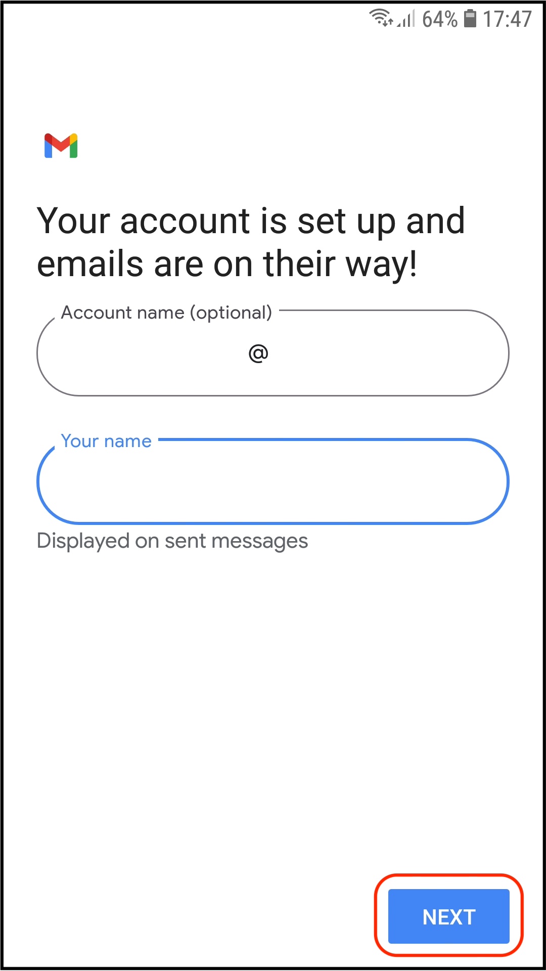 Enter Display Name