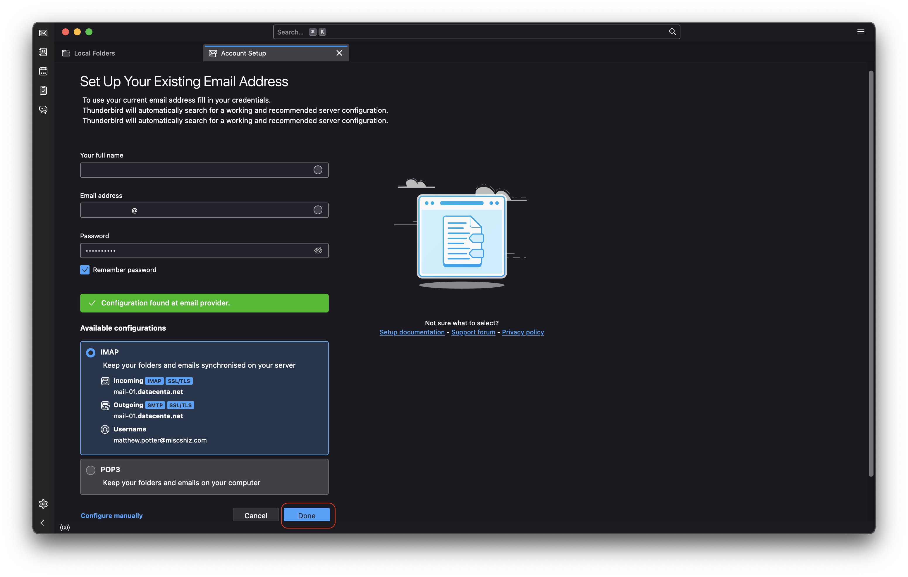 Click Configure Manually